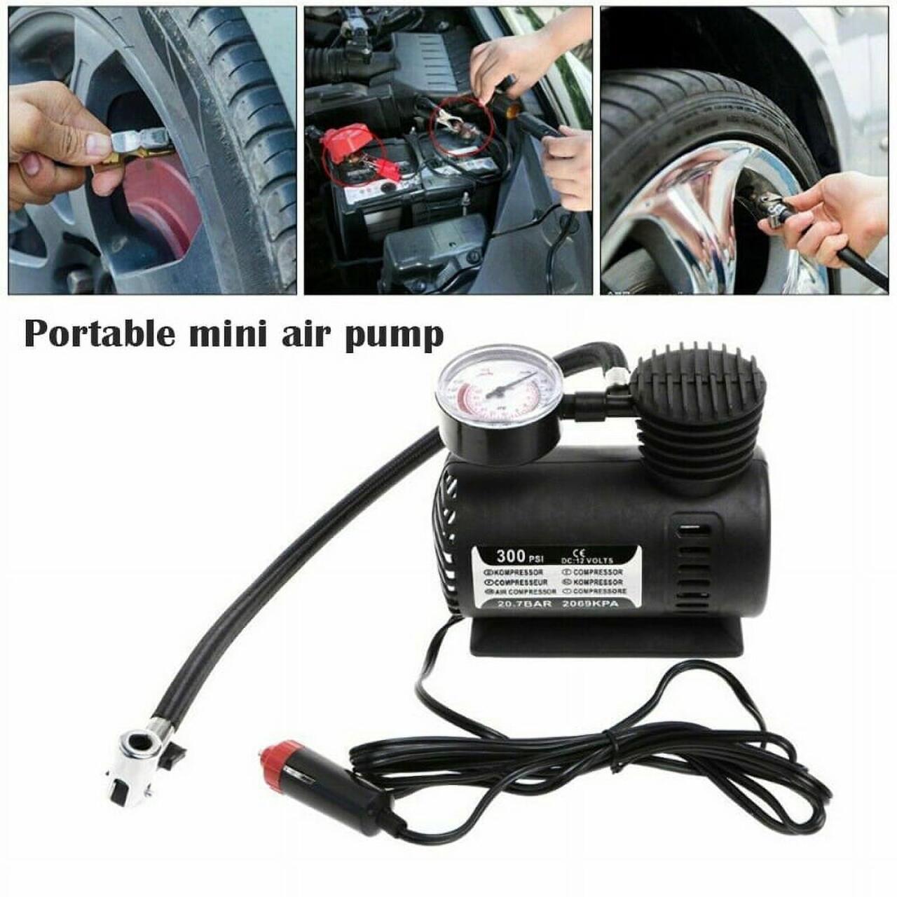Compresor de Aire Portátil 300 PSI – Inflador Eléctrico para Neumáticos de Coche