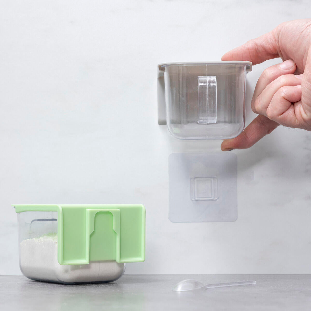 Recipientes de Cocina Adhesivos Extraíbles Handstore InnovaGoods 2 Unidades