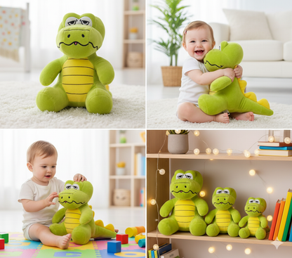 Peluche Suave de Cocodrilo Sentado