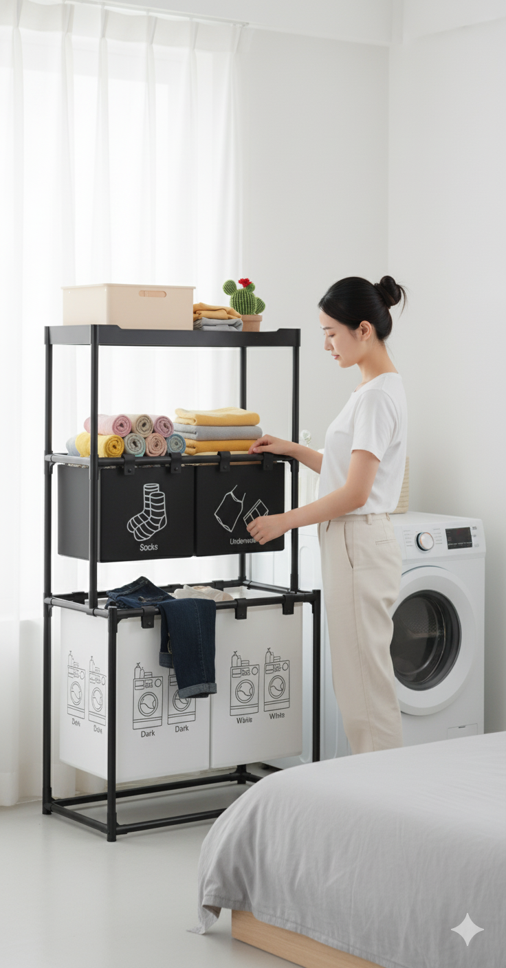 Cesto Doble de Lavandería