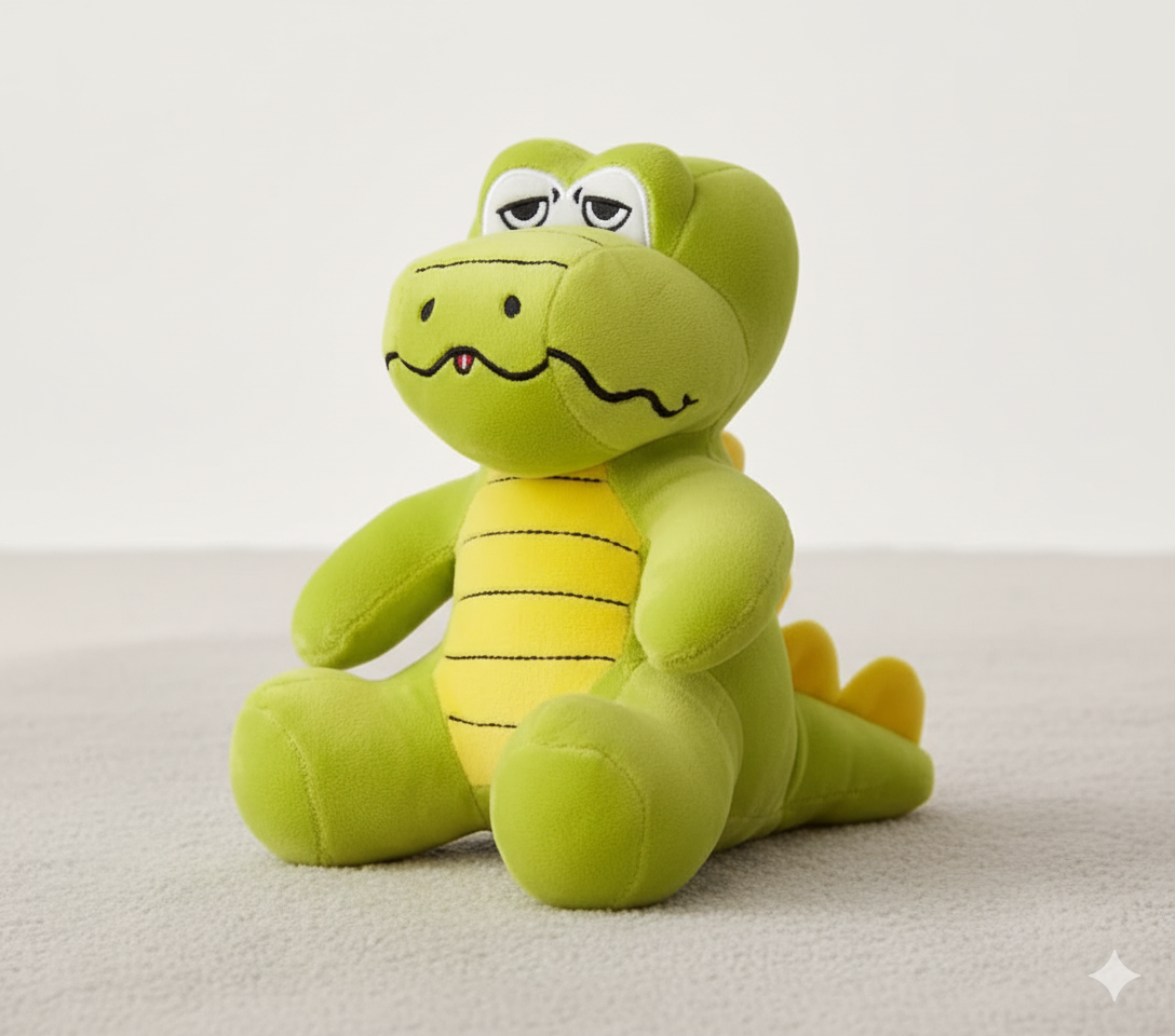 Peluche Suave de Cocodrilo Sentado