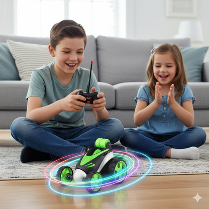 Coche Teledirigido Acrobático Stunt RC para Niños | Rotación 360° y Alta Velocidad