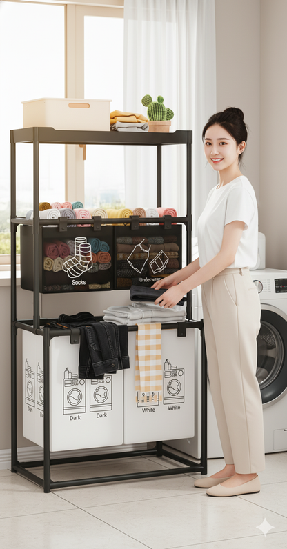 Cesto Doble de Lavandería