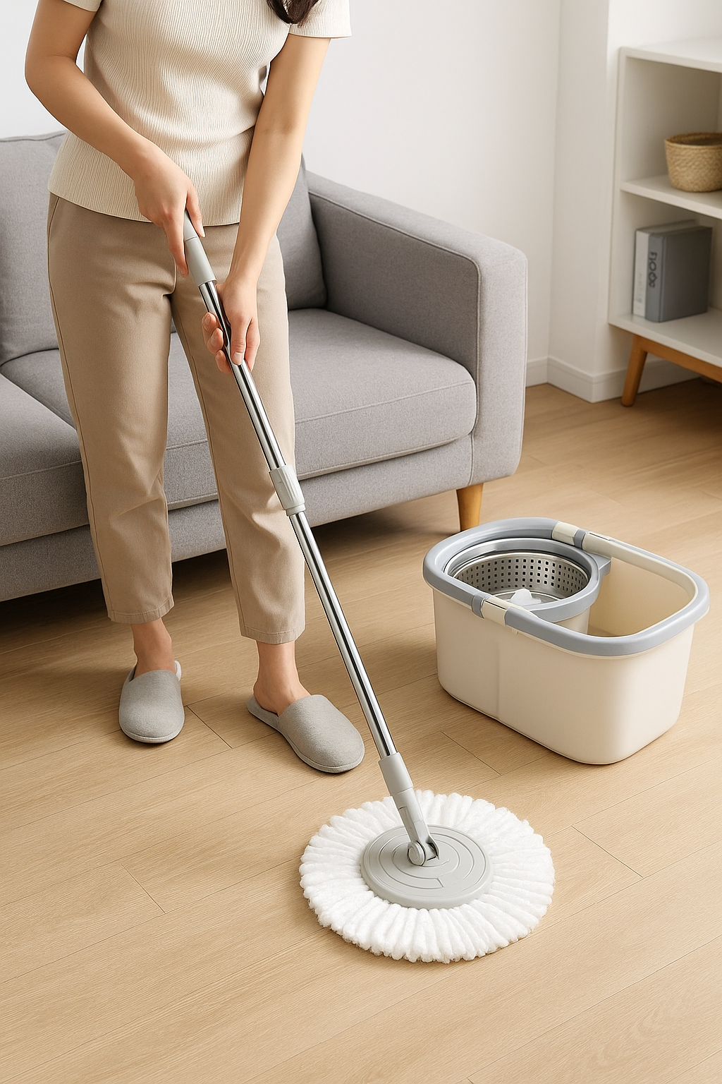 Fregona con Cubo Giratorio