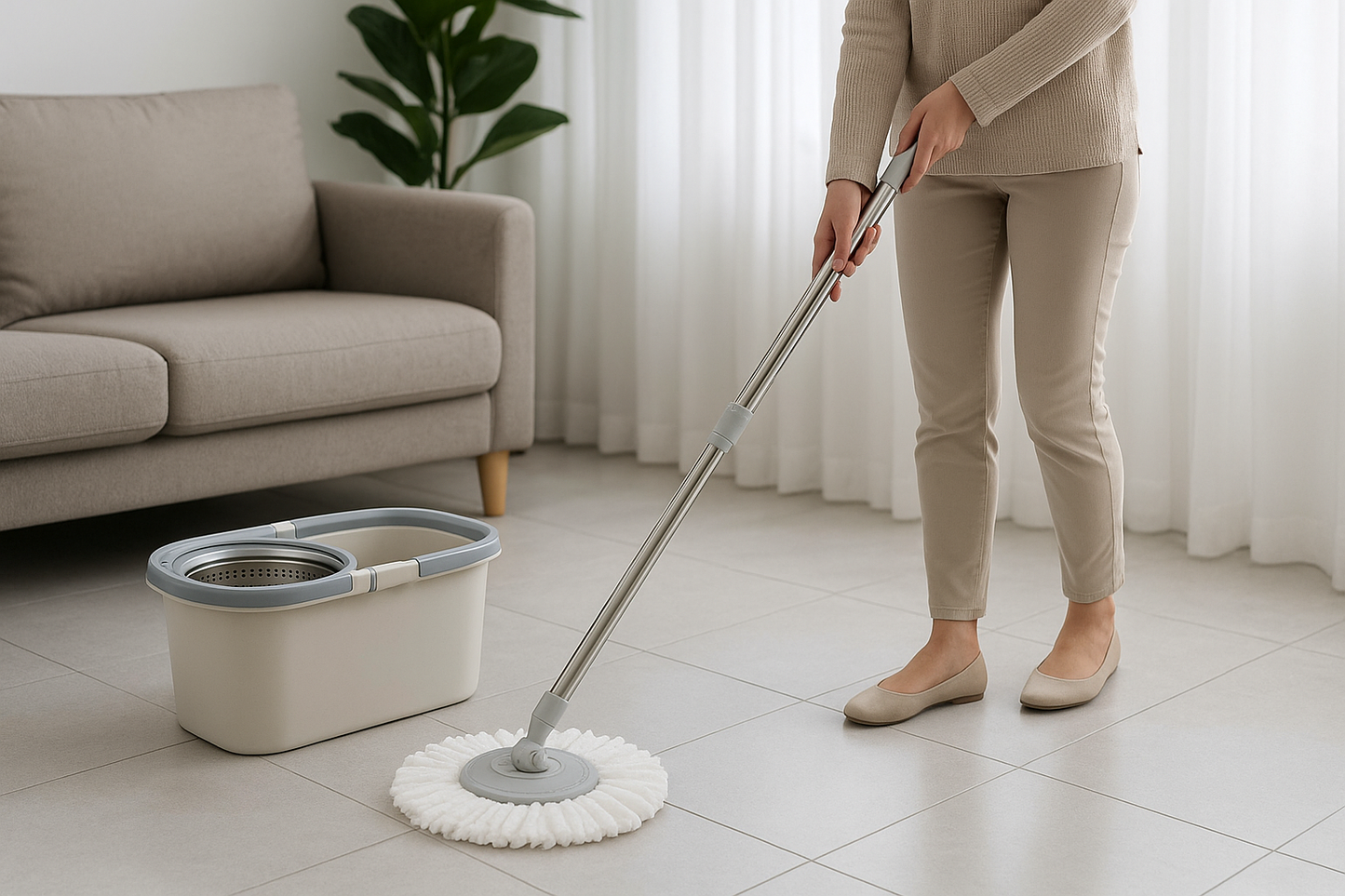 Fregona con Cubo Giratorio