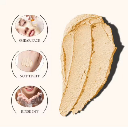 SADOER Mascarilla Facial de Arcilla con Vitamina C – Detox Iluminador para una Piel Radiante
