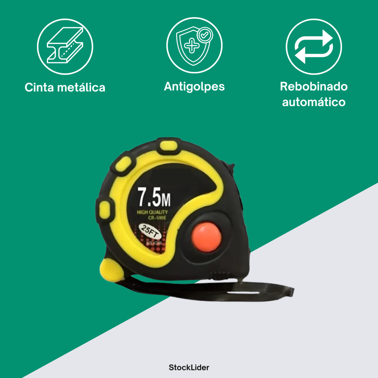 Cinta métrica 7.5m