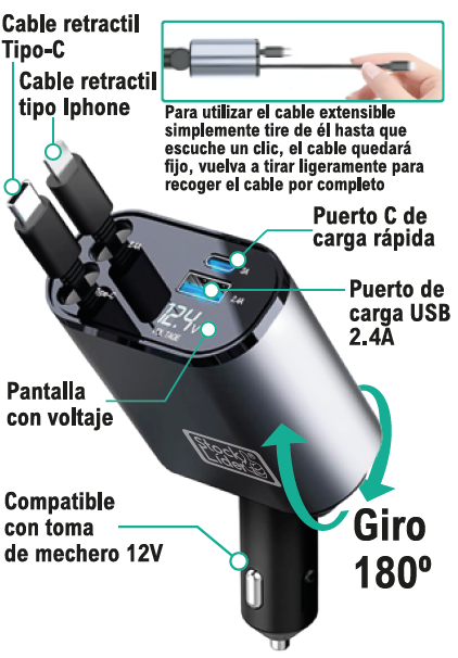 Cargador para coche