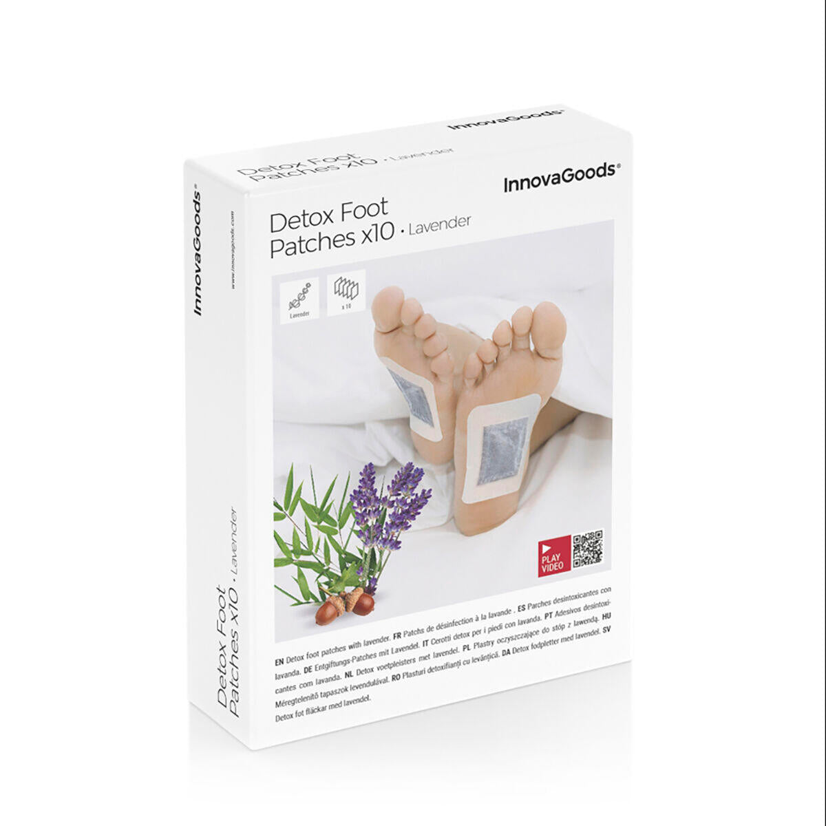 Parches Desintoxicantes para Pies Lavender InnovaGoods 10 Unidades