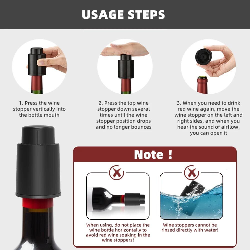 Tapón de Botella de Vino al Vacío – Conserva el Sabor y Aroma por Más Tiempo