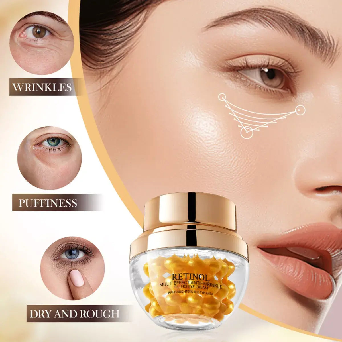 Contorno de Ojos Reafirmante con Retinol – Ilumina y Suaviza las Líneas de Expresión